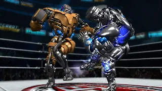 REAL STEEL THE VIDEO GAME - KING OF LOW KICKS (ATOM DARK vs ZEUS X & MIDAS X)