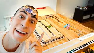 FINGERSKATE PARK CASERO!!! | Monté un Mini Skatepark en mi Salón... 🔨🛹