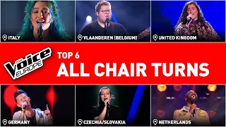 The Greatest ALL CHAIR TURNS in The Voice! 🚨 | TOP 6