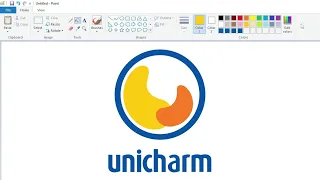 How to draw the Unicharm logo using MS Paint | How to draw on your computer