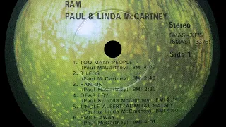 Paul McCartney - 1971 - Ram [Side-1](1st USA Apple Winchester Vinyl){VM95ML●ART DJ Pre II}