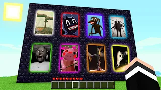 WÄHLE NICHT DAS FALSCHE MONSTER PORTAL in Minecraft! (Cartoon Cat, Siren Head..)