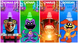 Cursed Thomas Train Exe vs CatNap vs Choo Choo Charles vs DogDay - Tiles Hop EDM Rush