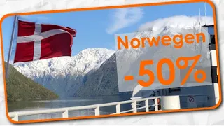 Norwegen Günstig! 50 Prozent Rabatt auf alle Fähren! Sparen auch bei Autobahnmaut!