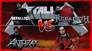 Big 4 Guitar Riff Battle Metallica Vs Megadeth Vs Slayer Vs Anthrax