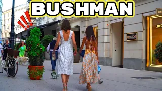 Bushman Prank: Bushman Scared People Before Party.Screams in Vienna.