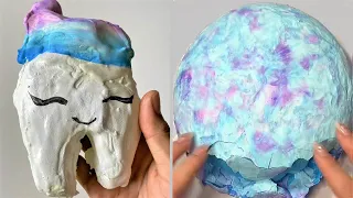 Plaster Clay Cracking e Slime ASMR Video