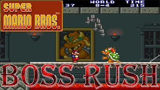 Super Mario Bros. - Boss Rush (All Boss Fights, No Damage)