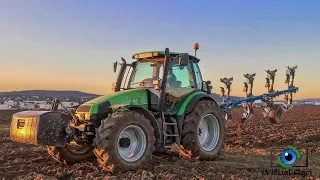 Deutz et Lemken au labour d'hiver