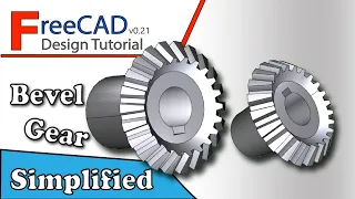 FreeCAD 0.21 Design Tutorial: bevel gear (simplified)