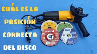 Amoladoras . Cómo colocar el disco correctamente