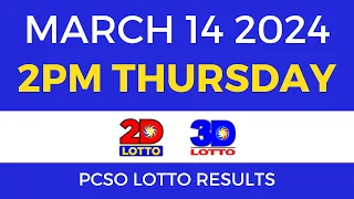 Lotto Result March 14 2024 2pm Swertres Ez2 PCSO