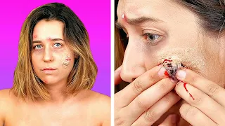 HALLOWEEN MAKEUP THAT ACTUALLY SCARY || 5-Minute FUN