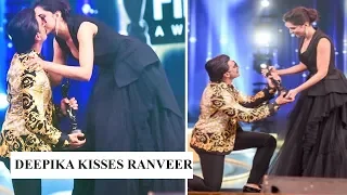 64th Vimal Elaichi Filmfare Awards 2019: Deepika kisses Ranveer as he goes down on one knee