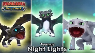 All Teenage/Grown-Up Night Lights (in Defend Berk, Brawl, and Gauntlet) | Dragons: Rise of Berk