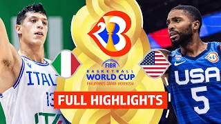 Italy 🇮🇹 vs USA 🇺🇸 | Full Game Highlights | FIBA Basketball World Cup 2023