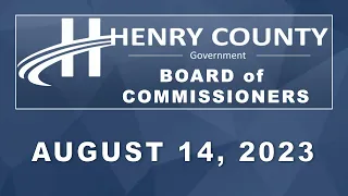 Board of Commissioners Meeting | August 14, 2023