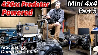 420cc Predator powered articulating 4x4 dump truck build part 5