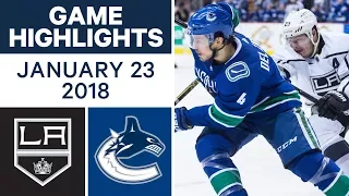 NHL Game Highlights | Kings vs. Canucks — Jan. 23, 2018