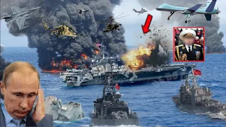 🔴 4 Ukranian Hunter Dronic jets Killed Russian General & Destroyed Big T-10'96 Carrier In Sea|GTA-5