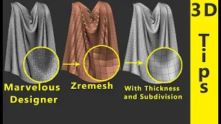 Marvelous Designer to Zbrush Workflow / Clean topology with Subdivision(Maya Required)