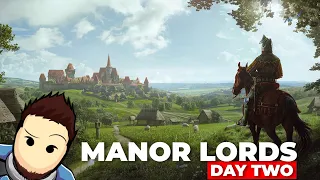 Manor Lords Gameplay | First Impressions Playthrough Day 2 | No Backseating Tips etc please!