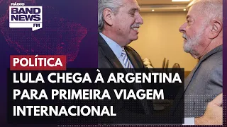 Lula chega à Argentina para primeira viagem internacional como presidente
