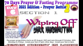 Day 6 MFM 70 Days Prayer & Fasting Programme 2021 Prayer Battle Dr  D K  Olukoya