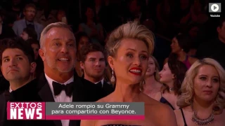 Adele rompio su grammy para compartirlo con Beyonce