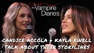 Candice Accola & Kayla Ewell talk about their storylines in The Vampire Diaries and Klaroline.