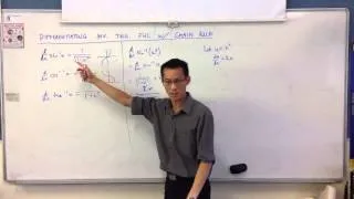 Differentiating Inverse Trig Functions w/ Chain Rule (1 of 3)