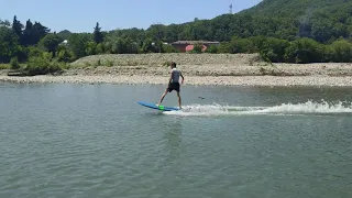 Электросерф. Первый тест. Homemade Jet Surf.