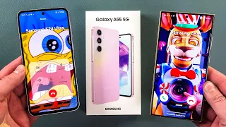 Samsung Galaxy A55 - Unboxing + Boot Animation + Incoming Call + Outgoing Call & Samsung S24 Ultra