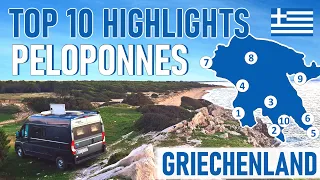 GRIECHENLAND🇬🇷 mit dem WOHNMOBIL - TOP 10 HIGHLIGHTS PELOPONNES - Best of travel guide GREECE