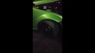 Mzansi Green AMG C63 Spinning before and after