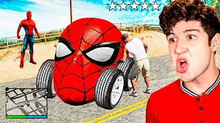 ROBANDO el COCHE de SPIDERMAN en GTA 5! 🕷️🚘 (Mods)