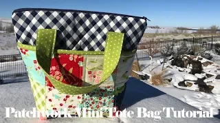 Quilted Patchwork Mini Tote Bag // TUTORIAL!!