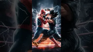 SPIDERMAN vs BLACK GOKU 💥 MMA Match 💥 #avengers #superhero #marvel #venom #spiderman #venom2