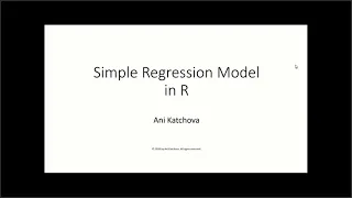 Simple Regression Model in R