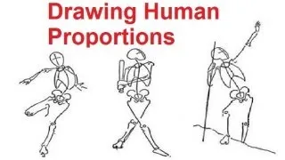 Figure Drawing Lessons 2/8 - Drawing Human Proportions Using Stick Figures