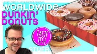 WORLDWIDE DUNKIN DONUTS taste test - donuts all over the world