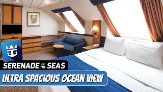 Serenade of the Seas | Ultra Spacious Ocean View Stateroom Tour & Review 4K | Royal Caribbean Cruise