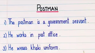 10 lines on postman|few lines on postman