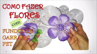 FLORES DO FUNDO DE GARRAFA PET/ARTE com PET