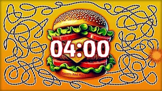 4 Minute Cartoon Style Burger 🍔 Timer Bomb 💣