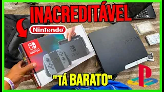 NINTENDO SWITCH BARATO NA FEIRA DO ROLO? 😳 CAÇADA GAMER