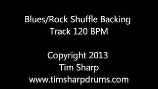Blues/Rock Shuffle Backing track 120BPM Drumless playalong