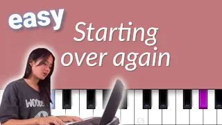 Starting Over Again by Natalie Cole EASY PIANO TUTORIAL