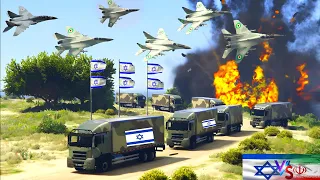 Israeli Military Oil Tankers Convoy Badly Destroyed by Irani Fighter Jets and Helicopters | GTA⁵