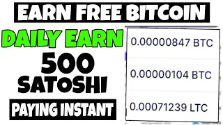 🤑500 Satoshi daily🤑 best |Faucetpay earning site  |Unlimited Claim | 💥btc faucet no timer 💥